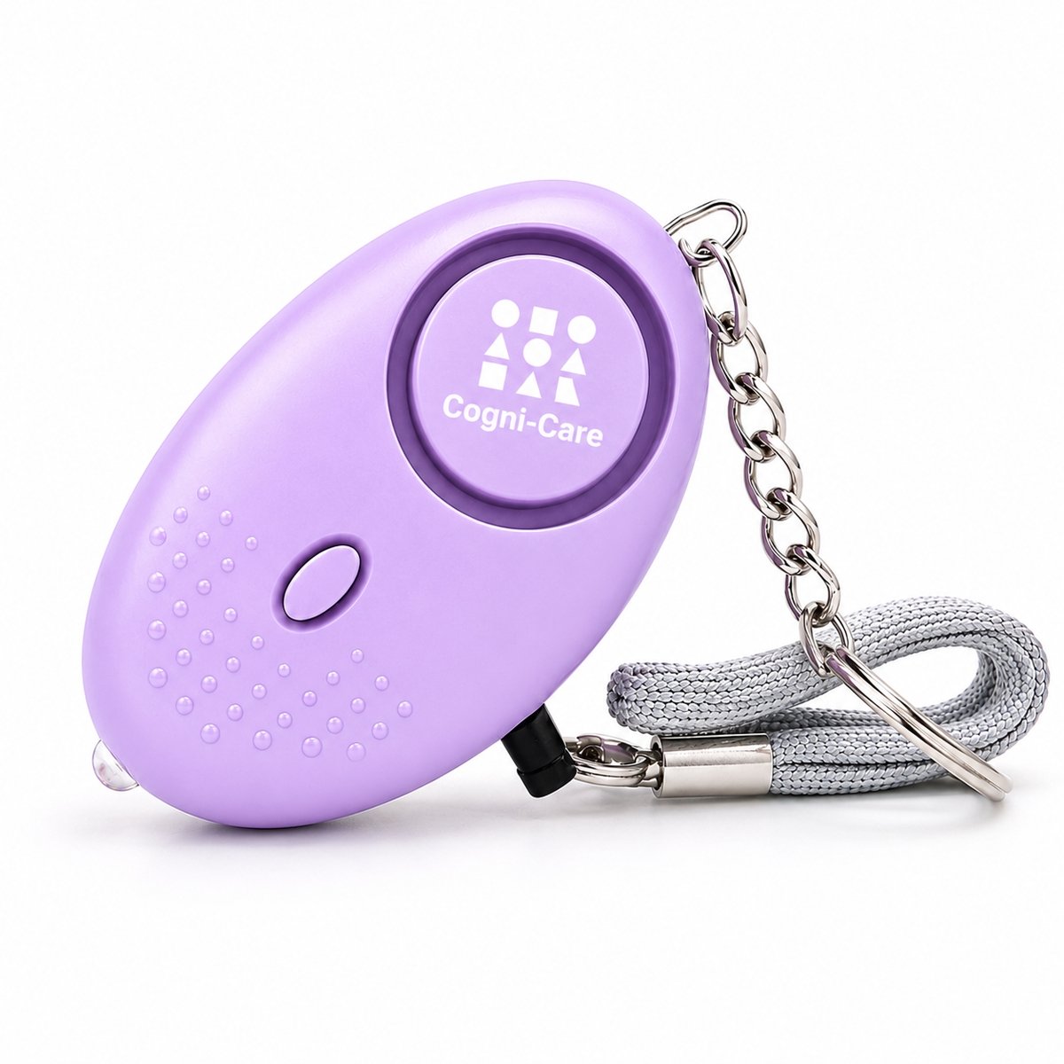 Veiligheidsalarm- zelfverdediging-130DB- sleutelhanger- Lila