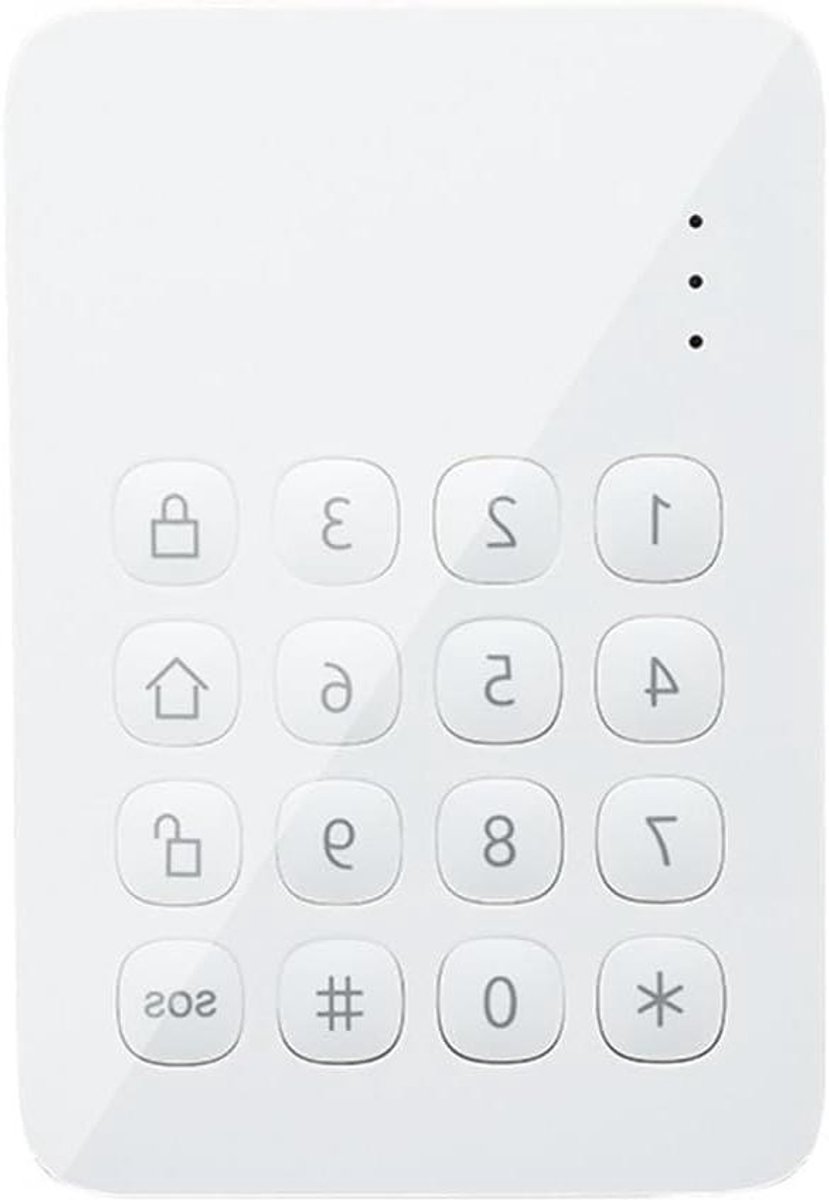 Huisbeveiligingsalarm - Slimme Alarmsysteem - Woning Beveiligen - APP Controle - 135 x 135 mm - Wit