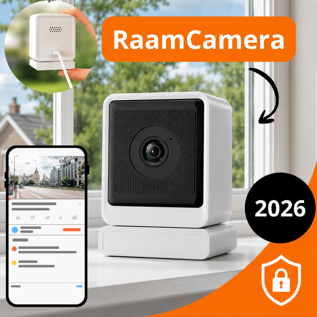 RaamCamera Weerspiegelingslens Beveiligingscamera 2025 - afbeelding 3