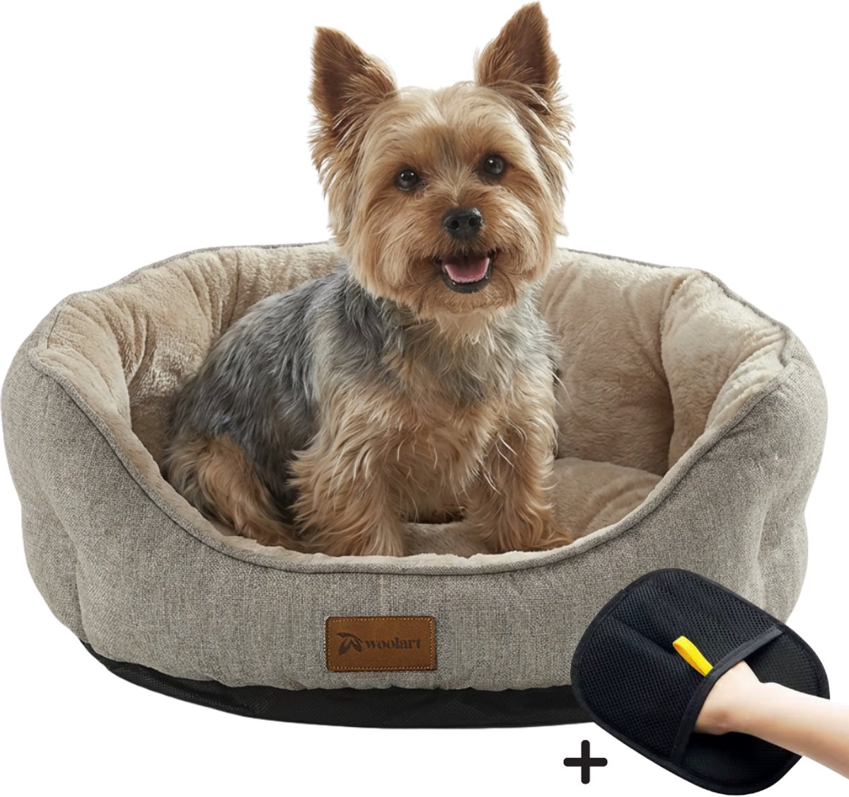 Woolart Hondenmand - Luxe Hondenkussen - Kattenmand - Wasbaar - Maat M - Beige