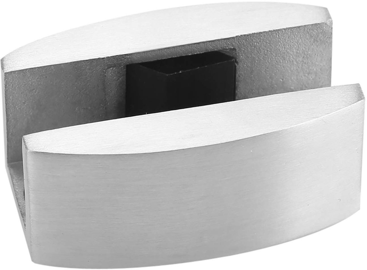 MTTproducts- Deurstopper Hoogwaardig RVS - Deurbuffer - Deurstoppers voor binnen - Deurvastzetter - Deurstopper muur - Instelbaar voor glasdikte 8-14 mm - Deurgids