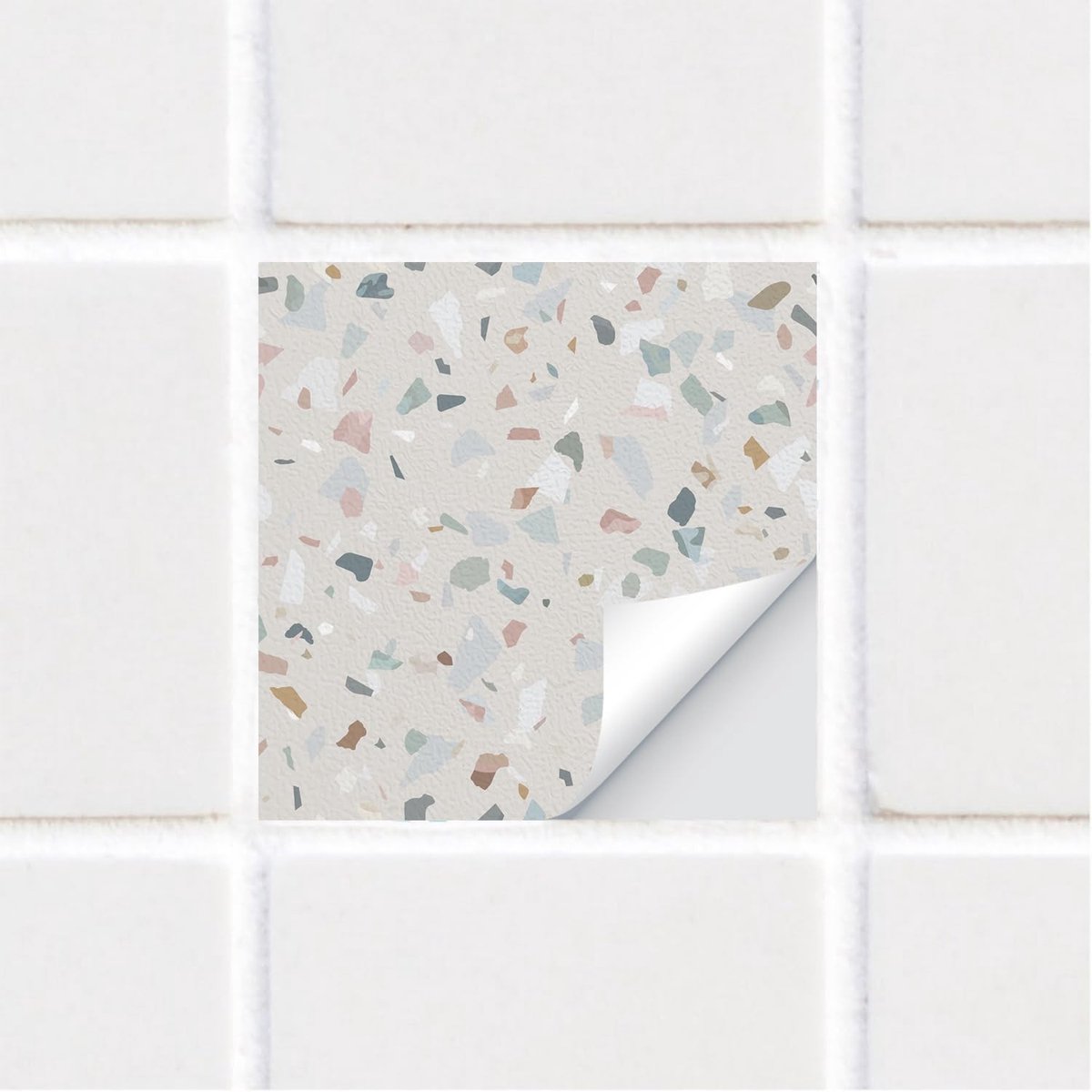 MTTproducts- Terrazzo Tegelstickers 10 Stuks - Zelfklevend - Wandtegels Keuken - Wandtegels Badkamer - Peel & Stick - Eenvoudig aan te brengen