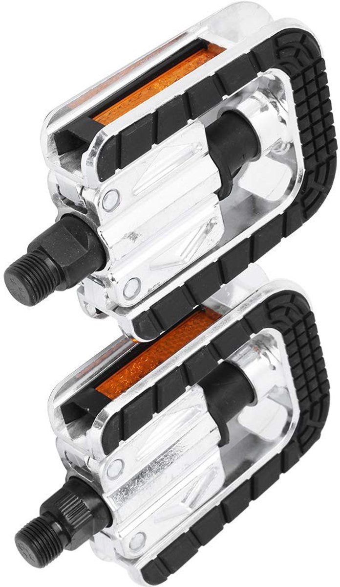 MTTproducts- Fietspedalen Antislip - Opvouwbaar 180 Graden - Reflectoren - Fietspedalen Mountainbike/Vouwfiets/Racefiets - Hoogwaardige Koolstofstaal - Veilig Rijden 's Nachts - Fietsaccessoire