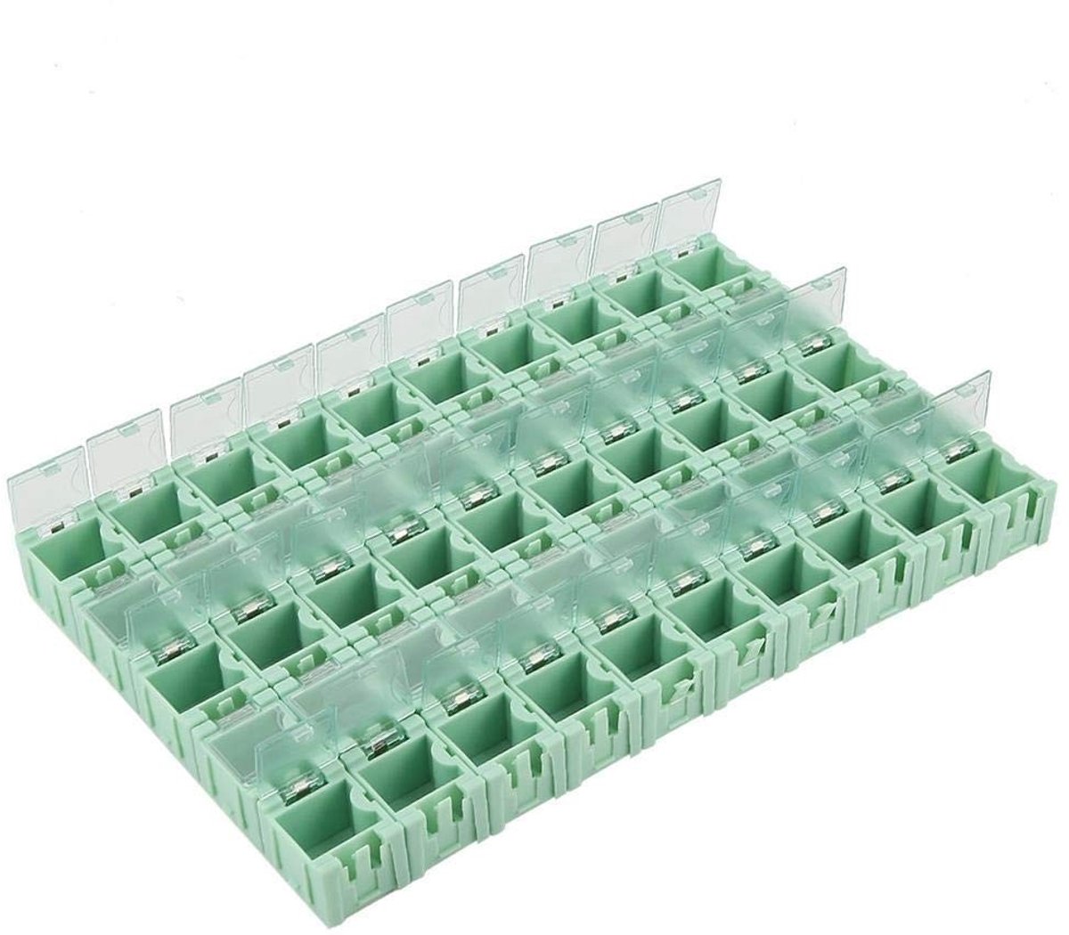 MTTproducts - 50-delige SMD SMT Opbergdoos - Groene Elektronische Componenten Houder