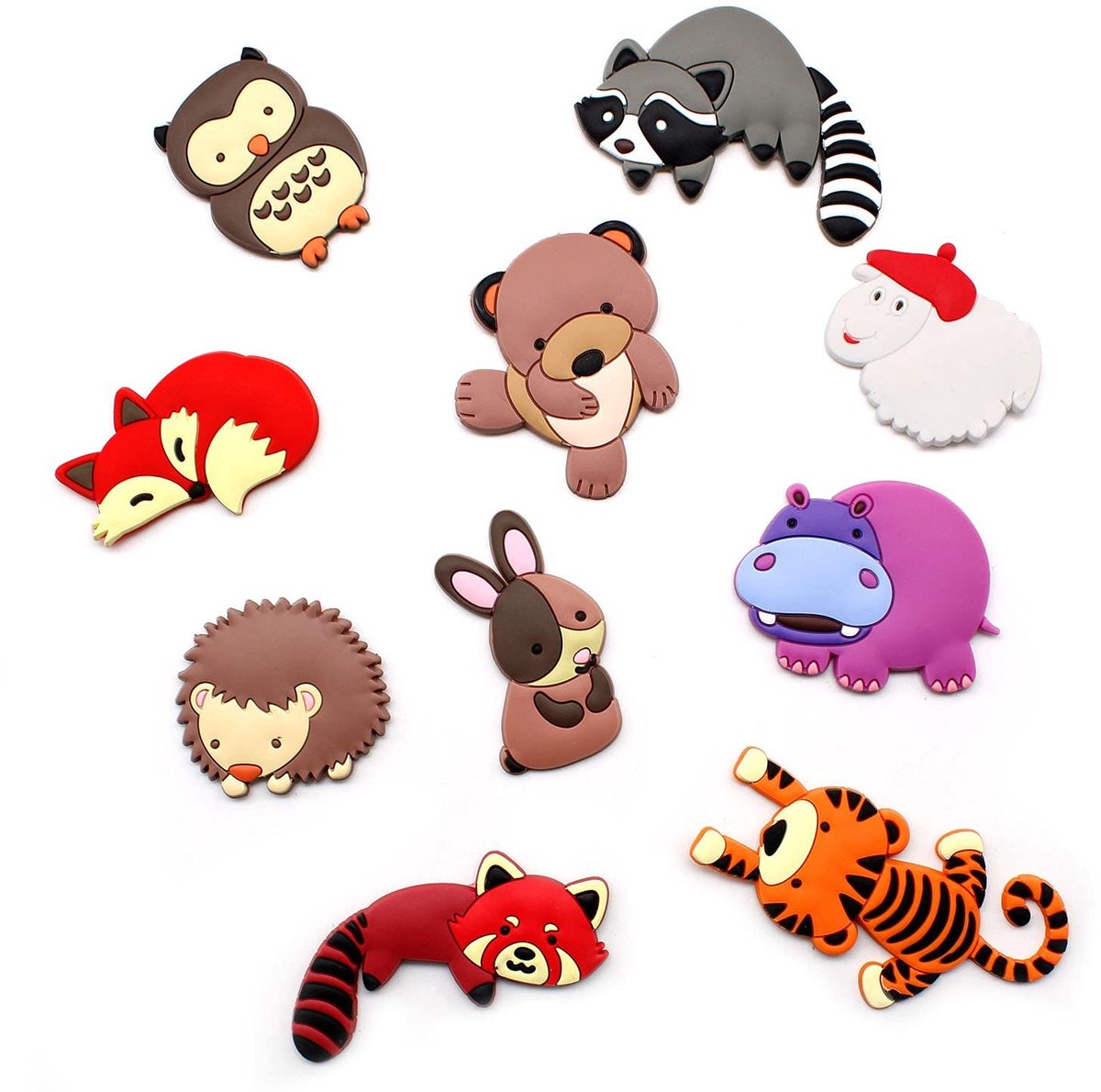 MTTproducts- Koelkastmagneten 10 Stuks - Dieren Magneten - Educatief Speelgoed - Magnetisch Voor Kinderen - Decoratie Voor Huis/Kantoor - Duurzaam PVC Rubber