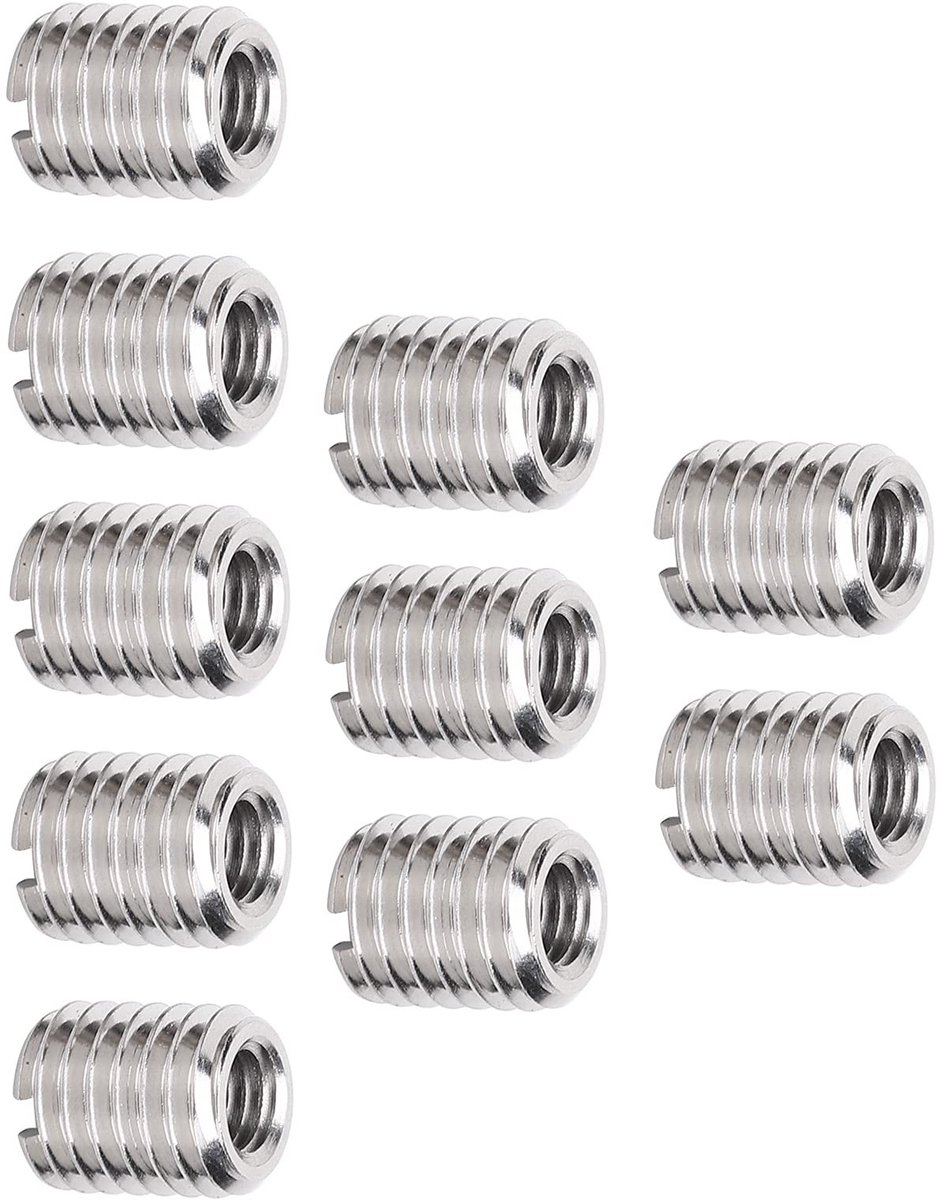 MTTproducts - M10X1.5 naar M6X1.0 Binnendraad Adapter - Schroefdraadreparatie - 10 Stuks - Verminderen - Geschikt voor Diverse Toepassingen