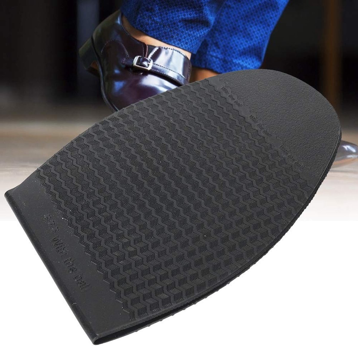 MTTproducts- Zolen Antislip Functie - Halve Zool - Natuurlijk Rubber - Platte Voorvoet Zolen - Duurzaam - Verstelbaar in Maat - Schoenzolen