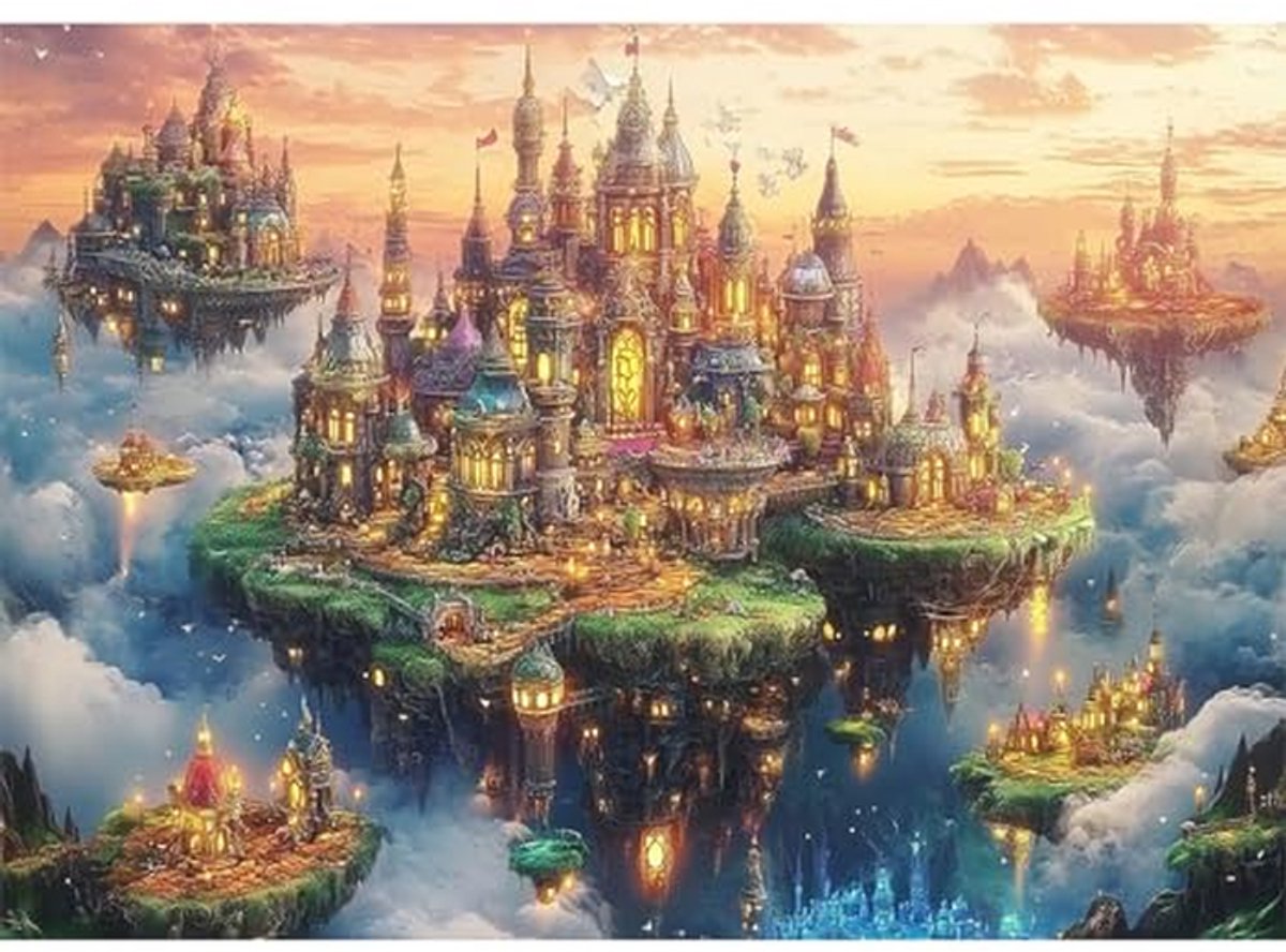 1000 Stukjes Legpuzzel voor Volwassenen - Uitdagende Puzzel City of the Skyward Kingdoms