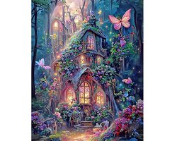 XIATIAN Diamond Art Painting Kits, Kasteelmotief Diamond Art Kits, DIY Diamond Painting Kits, Diamond Painting voor Volwassenen, Home Wall Decoratie 30×40cm