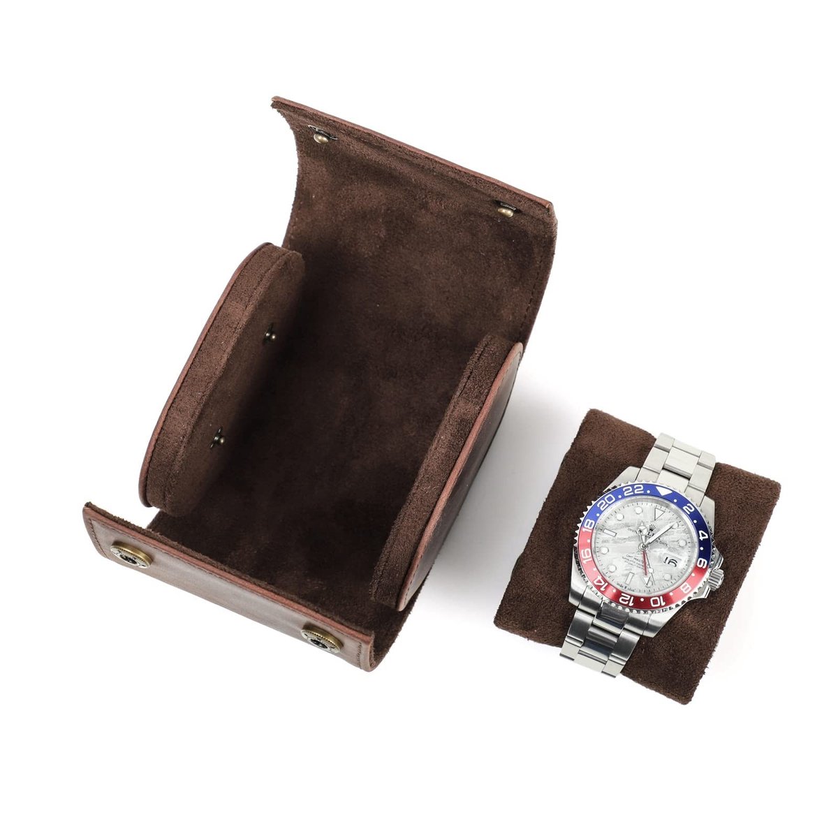 Cosensi- Horlogebox - Handgemaakt van volnerf leer - Opbergdoos - Horloge box - Heren - Duurzaam - Vintage uitstraling - Horlogeopbergdoos