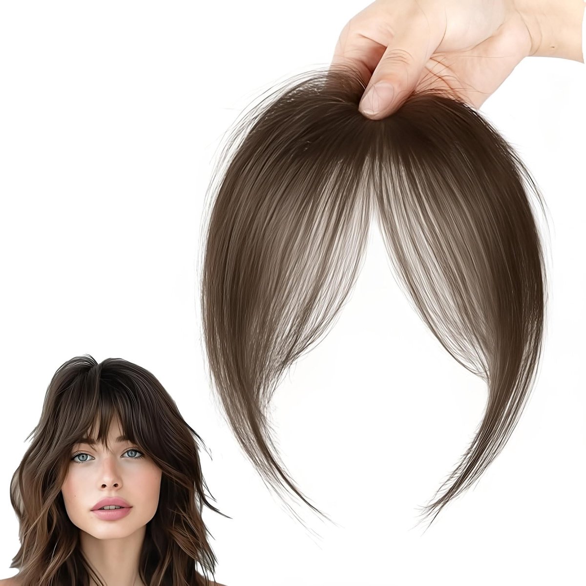 Cosensi- Clip-in Pony 100% Echt Haar - Haarstukje Dames - Hittebestendig - Natuurlijke Look - Duurzaam - Lichtgewicht Ontwerp