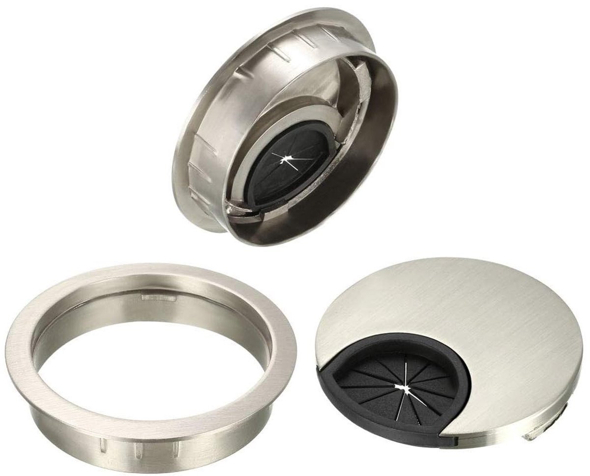 Cosensi- Kabelgat Cover 53 mm - Ronde Doorvoer Tules - Draadorganizer - Bureaudoorvoertule - Zinklegering - Modern Design - Doorvoertule