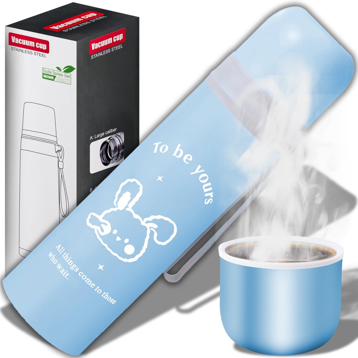 Cosensi- Thermosfles 500 ml geïsoleerd - Koffiebeker - Thermobeker - Roestvrij staal - Multifunctioneel - Houdt drank op temperatuur - Drinkfles