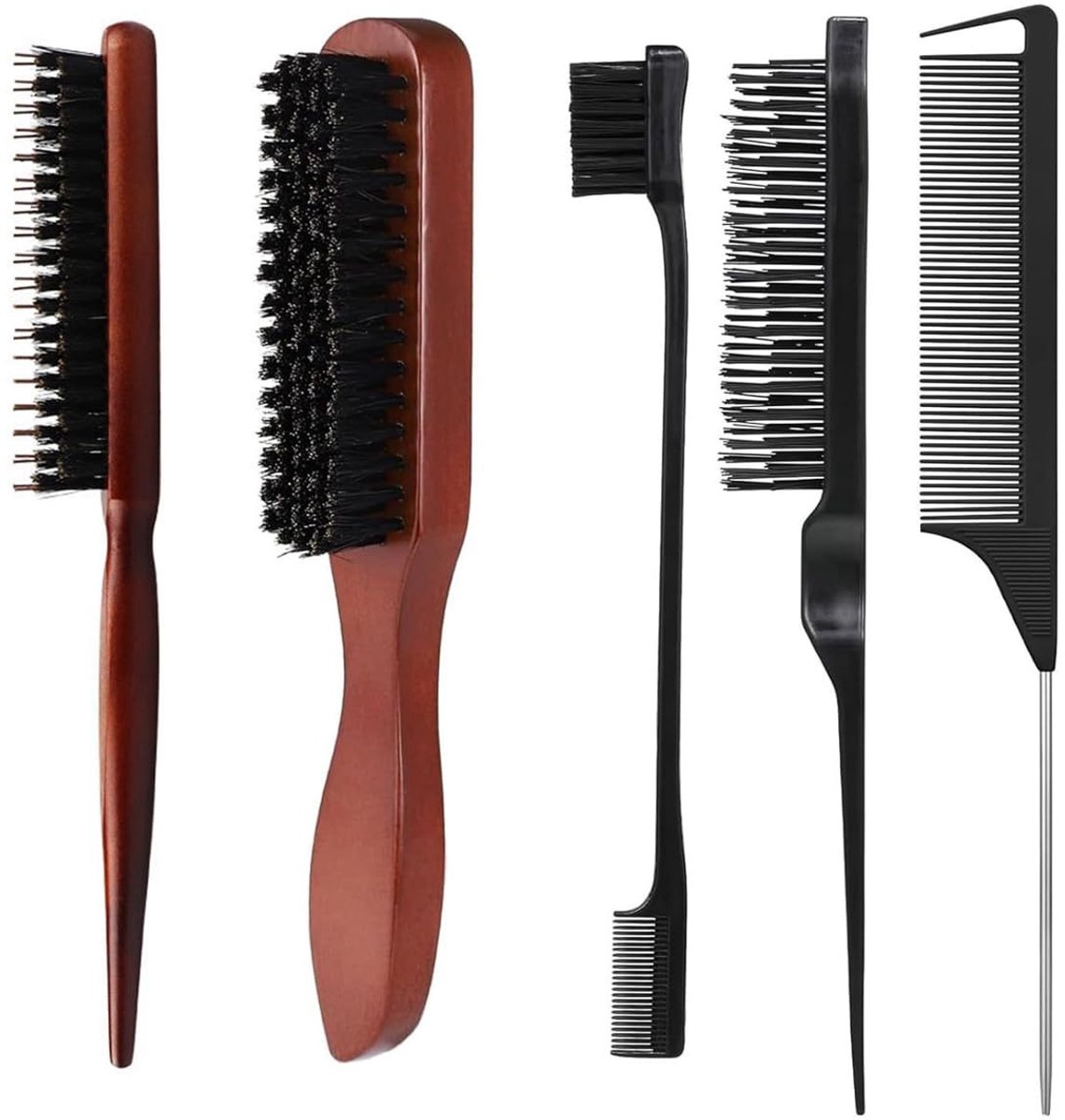 Cosensi- Knotborstel Handgemaakt - Varkenshaarborstel - Baardborstel - Antiklit - Verzorgingsborstel - Natuurlijke houtkleur - Haarborstel