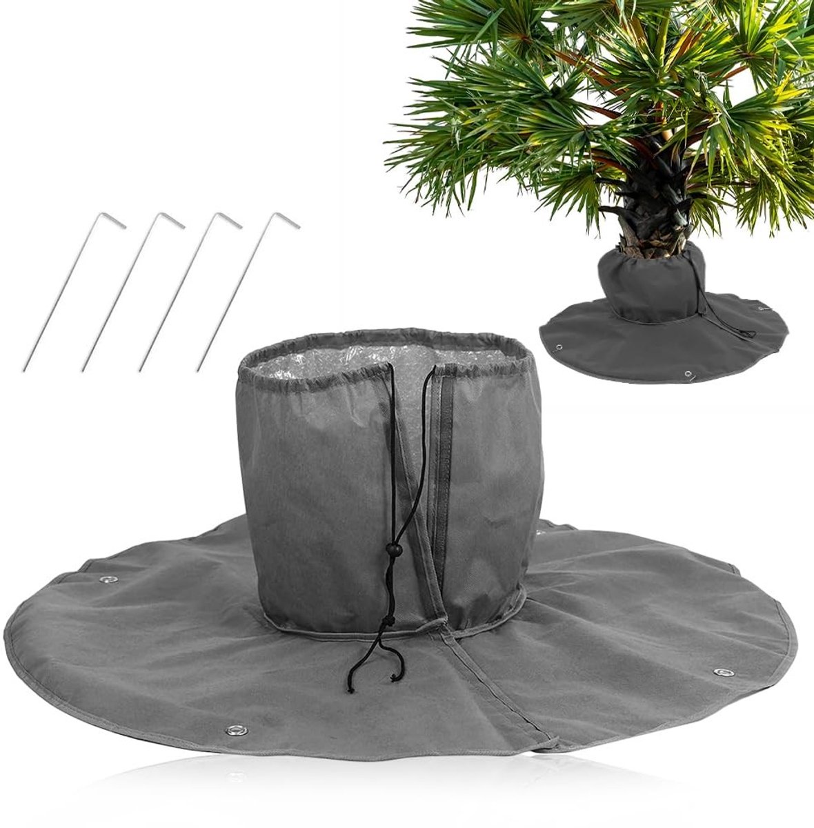 Cosensi- Winterbescherming Dubbele Isolatie - Vorstbescherming Buitenkraan - Herbruikbare Beschermhoes - 90cm Diameter - 30cm Hoogte - 4 Ankers