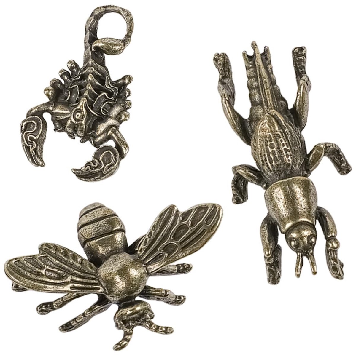 Cosensi - Set van 3 Mini Dierenbeelden van Messing