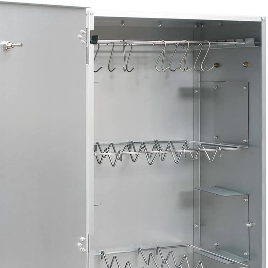 vidaXL BBQ-rookoven met houtsnippers 44,5x29x110 cm staal van Merkloos — afbeelding 4