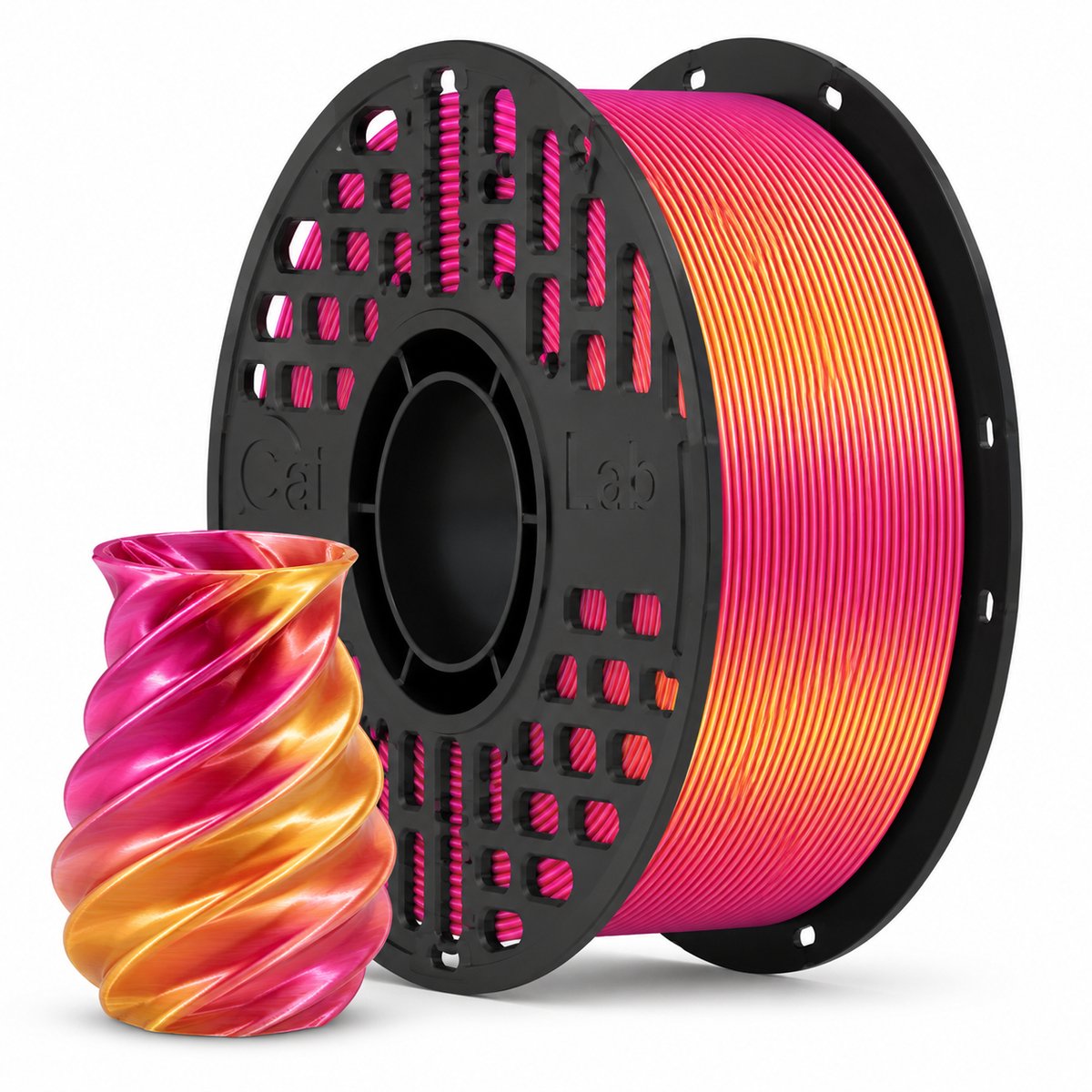PLA Silk Dubbele Kleur Magenta & Goud – 1.75 mm – 1 KG – Zijdeglans 3D Printer Filament
