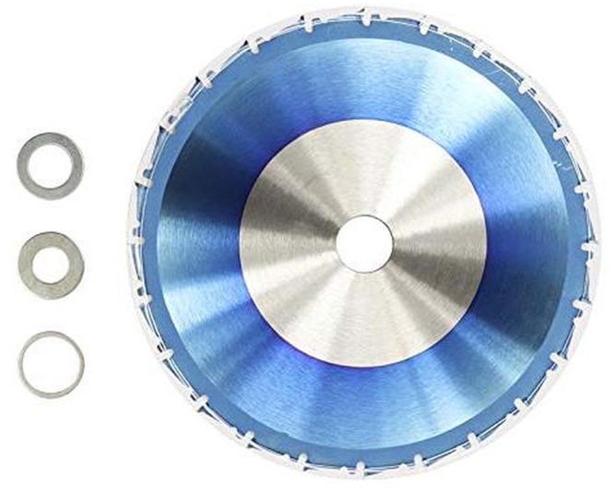 Cirkelzaagblad Hardmetaal - Zaagblad Hout - Precisie Zagen - Nano Blauwe Coating - 165 mm Diameter - Blauw