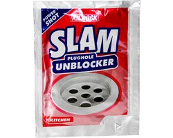 Kilrock SLAM keukenontstopper - 1 zakje a 60g - gootsteenontstopper - ontstopper afvoer keuken gootsteen verstopte buis - drain cleaner powder