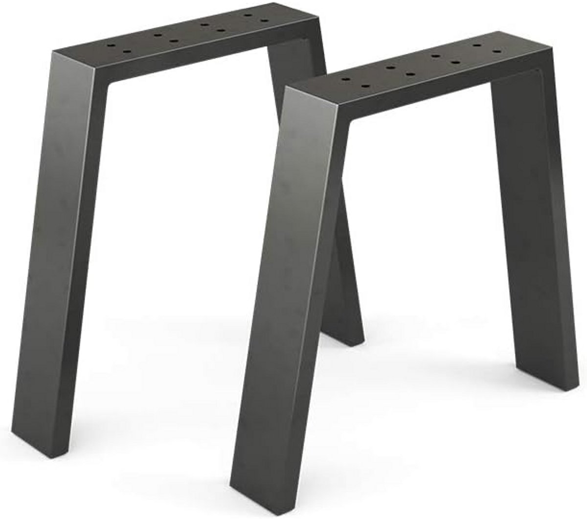 Set van 2 Zwarte U-vormige Tafelpoten voor Industrieel Design - 45x42 cm