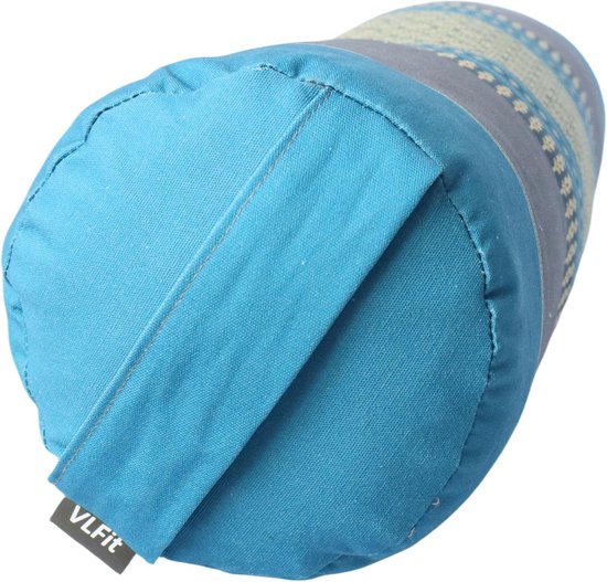 Grote yoga bolster voor meditatie en stretching - eco-vriendelijk kapok kussen - 55 x 15 x 15 cm — afbeelding 3
