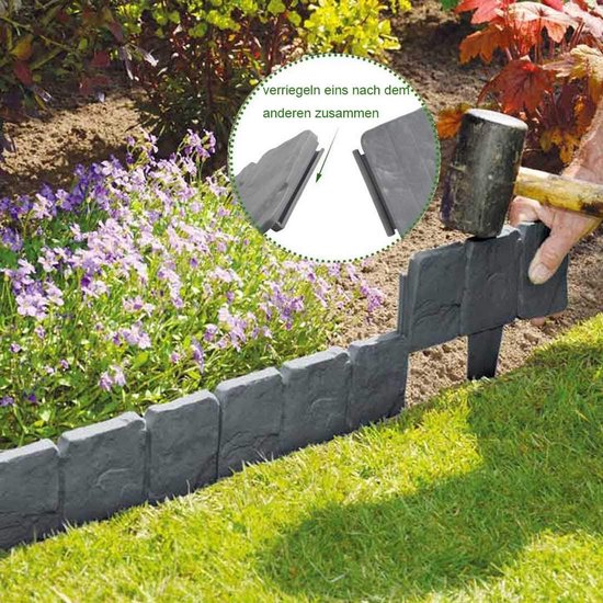 30-delige gazonranden en bedranden set - 7,5 meter - voor maaien en afwerking — afbeelding 5