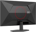 Zijaanzicht van de achterkant van een zwarte AOC gaming monitor met rode cirkel.