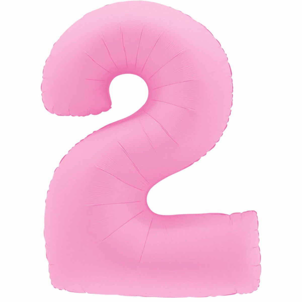 Roze "Sakura " Mat XXL Cijfer Ballon 2 – 40” (102 cm flat) – Mat Mylar – Herbruikbaar – Bulk van GRABO