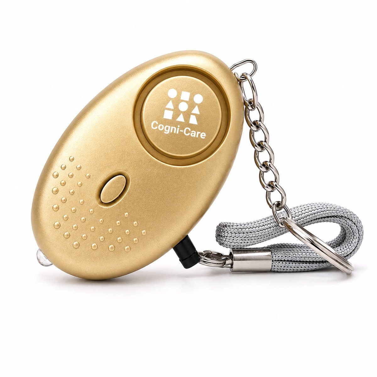 Veiligheidsalarm- zelfverdediging-130DB- sleutelhanger- Goud