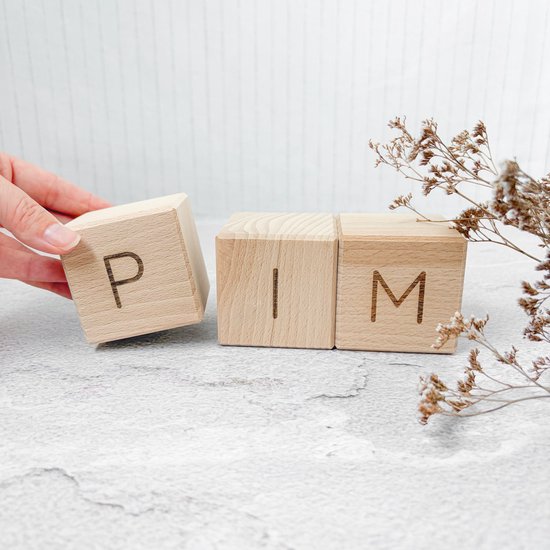 Blokken met naam - gepersonaliseerd cadeau - Fien en Feau - max. 6 letters — afbeelding 4