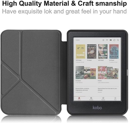 Beschermhoes E-reader - Hoes Kobo Clara - E-reader Beschermen - Automatische Slaap/Wake - 6 inch - Roségoud — afbeelding 5