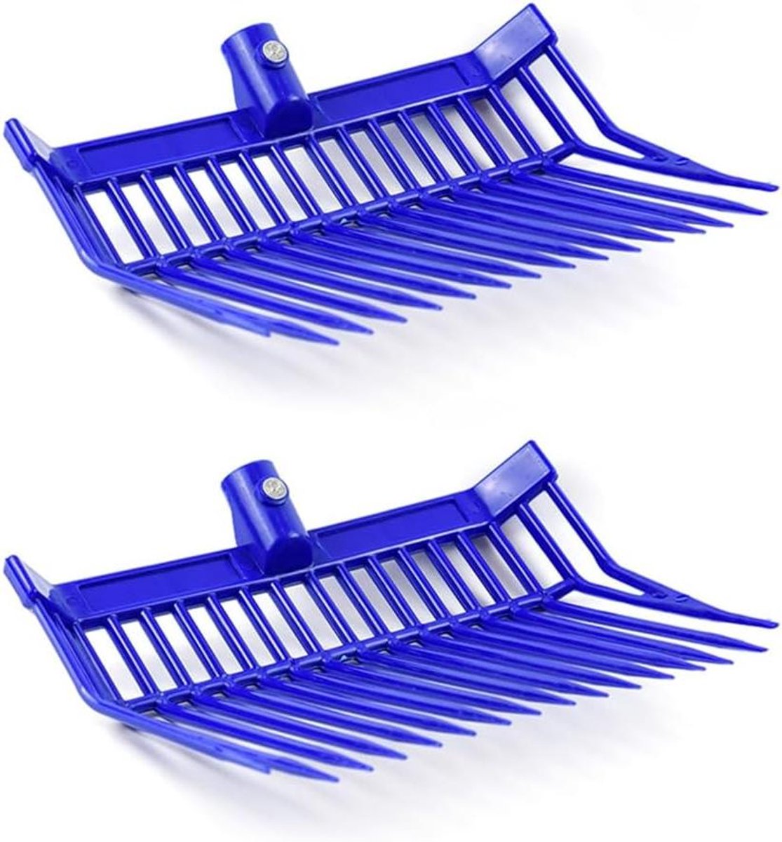 Mestvork Vervangingskop - Hooivork Opzetstuk - Stal Reinigen - ABS Materiaal - 39 x 34 cm - Blauw