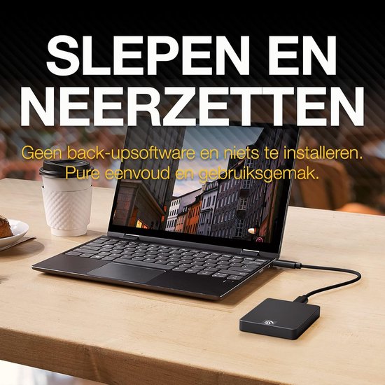 Externe SSD - Draagbare Opslag - Bestanden Overzetten - Razendsnelle Dataoverdracht - 2 TB - Zwart — afbeelding 3