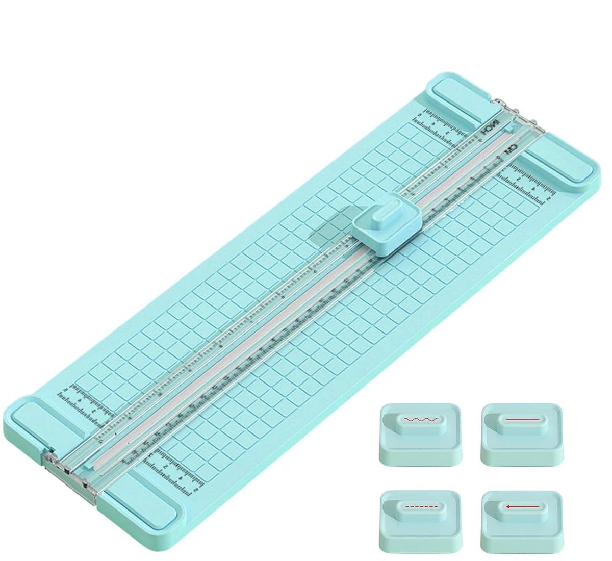 Papier Snijder Trimmer - Papier Snijapparaat - Kaarten Maken - 4-in-1 Modulair - 36.5 cm - Blauw