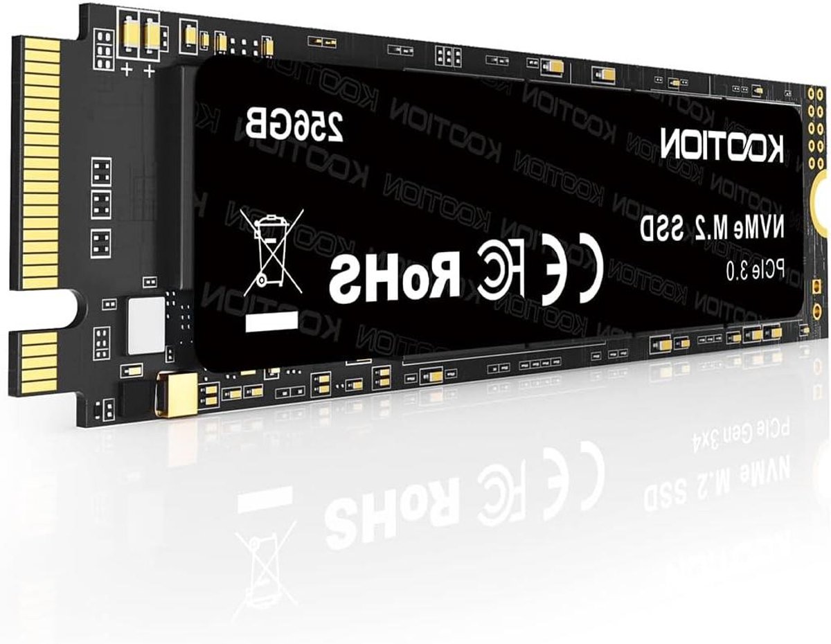 Interne SSD - Harde schijf NVMe schijf - Snellere computer - PCIe 3.0 Gen3x4 - 256GB - Zwart
