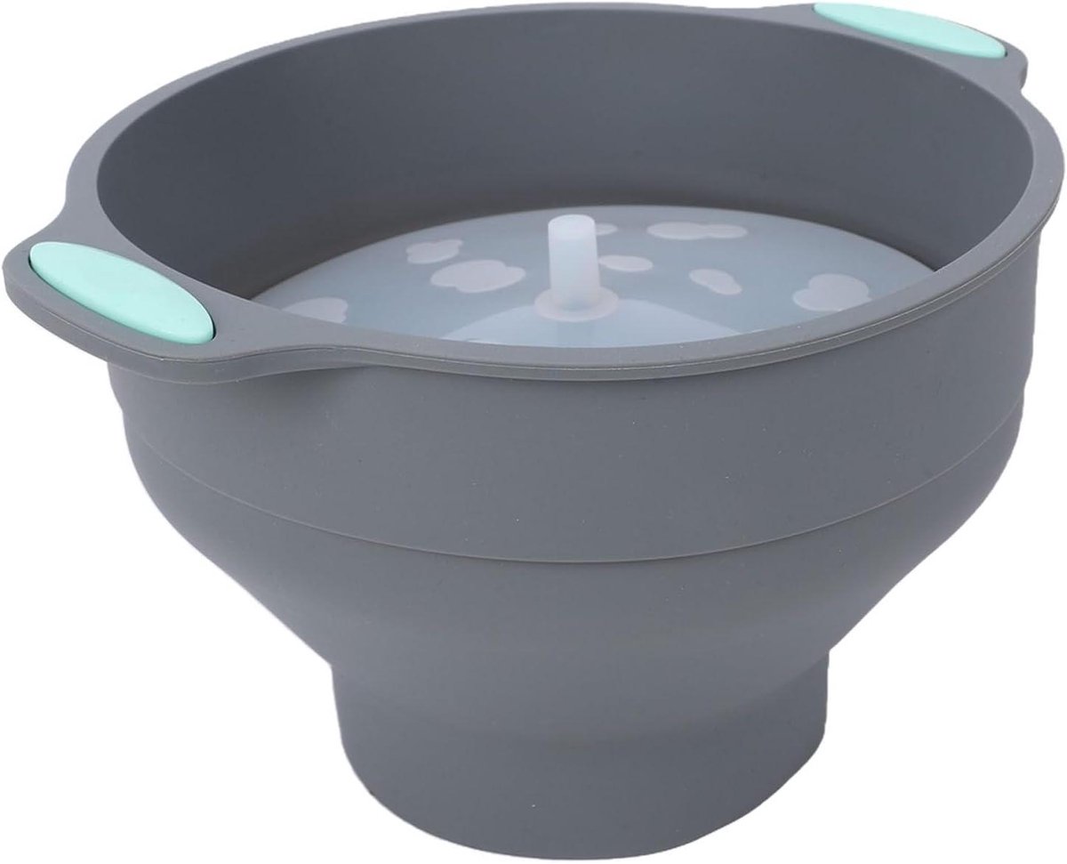 Magnetron Popcorn Maker - Popcorn Kom - Filmavond Thuis - Opvouwbaar Ontwerp - Grote Capaciteit - Zwart