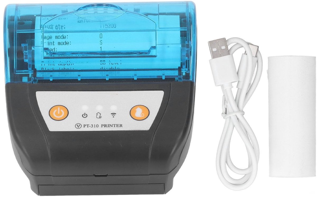 Dailygoody - Draagbare Thermische Labelprinter - Bluetooth - Compact - Bonprinter - Ideaal voor Thuis en Kantoor - 80 Mm