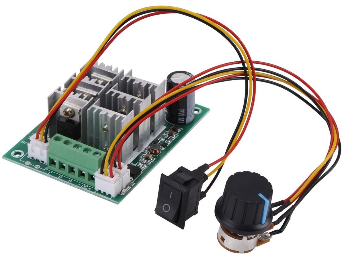 OmGoods - Dailygoody - Snelheidsregelaar 3-fasen Borstelloze Motor - Omkeerbare Schakelaar - Verstelbare Potentiometer - Compact Formaat - Motor Controle -