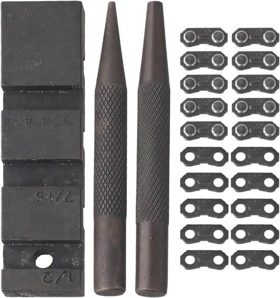 Kettingzaag Reparatie Set - Kettingbreker Tool - Ketting Repareren - Koolstofstaal Constructie - 15 x 10 x 2 cm - Grijs — afbeelding 4