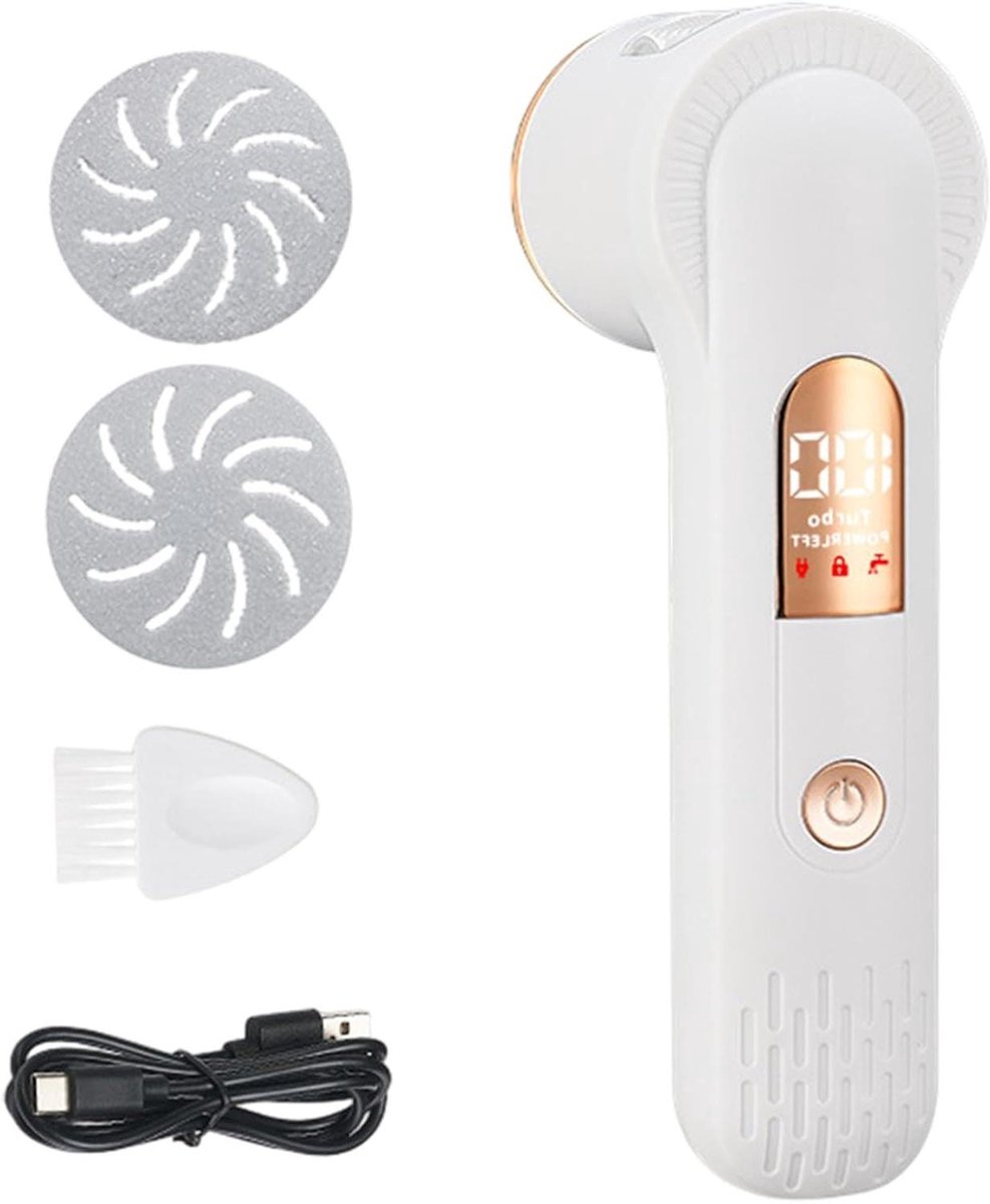 Elektrische Voetvijl - Eeltverwijderaar Voeten - Voeten Verzorgen - Ingebouwde Ventilator - 1200 mAh - Wit