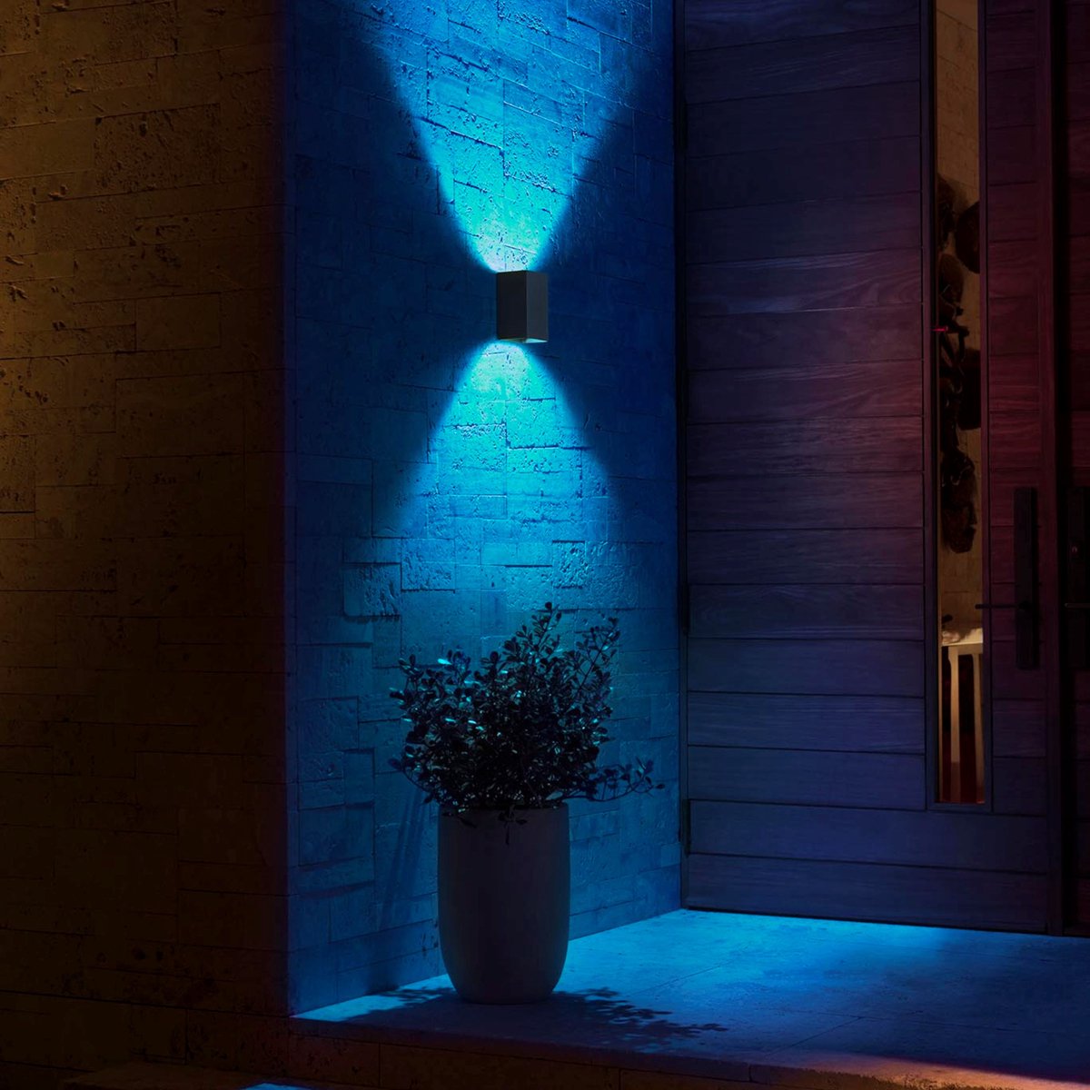 Philips Hue Resonate Wandlamp voor Buiten Up & Down (Zwart) - 2 stuks - Wit en Gekleurd Licht - Hue White and Color Ambiance — afbeelding 5
