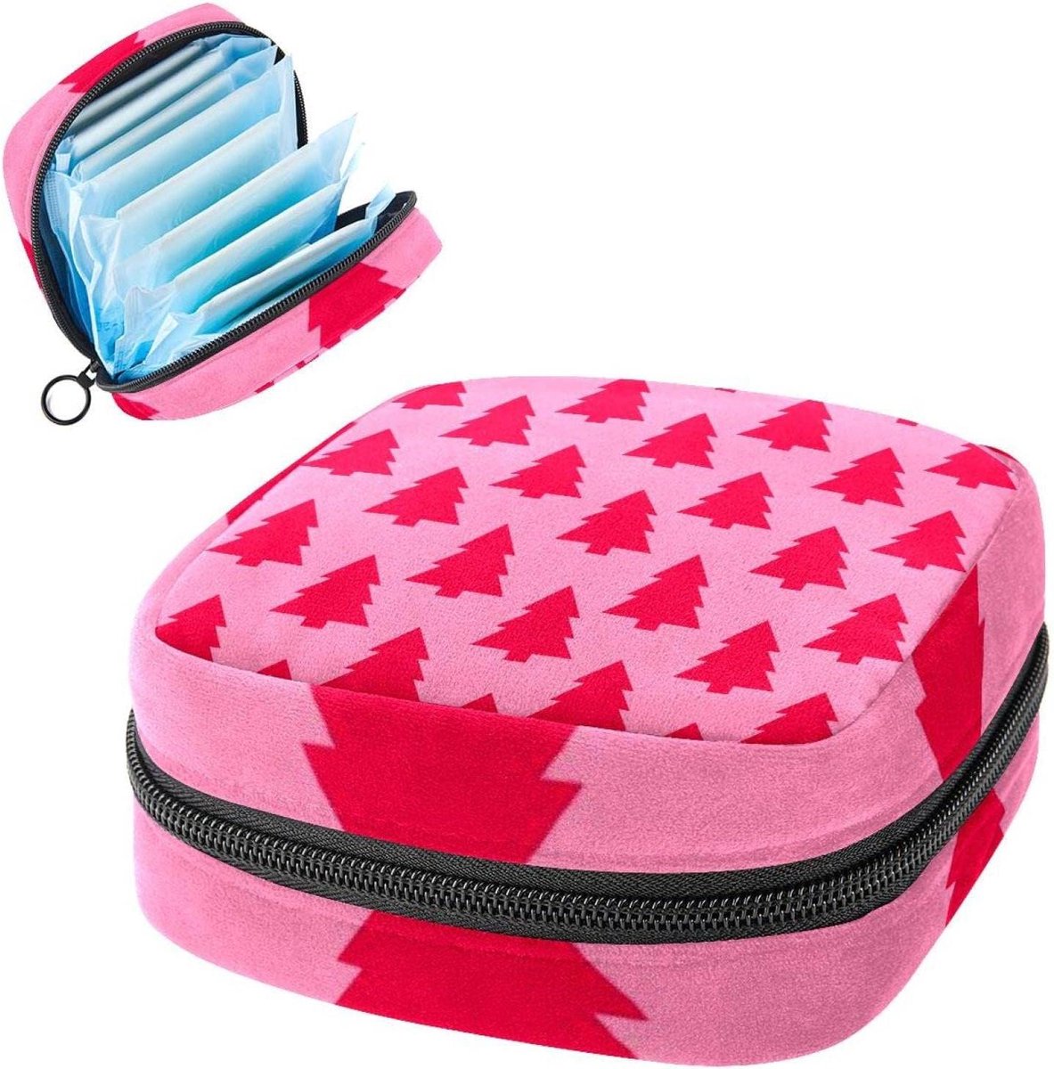 Periode Portemonnee - Maandverband Tasje - Discrete Opslag - Zacht Duurzaam Materiaal - 12x17x17 cm - Meerkleurig