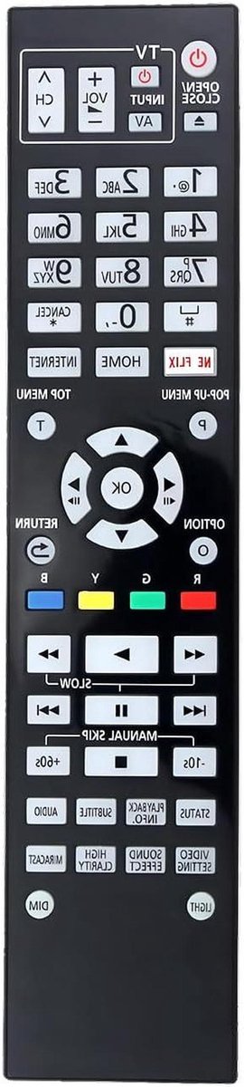 Afstandsbediening - Media Speler - Apparaat Bediening - Directe Werking - 20 Knoppen - Zwart