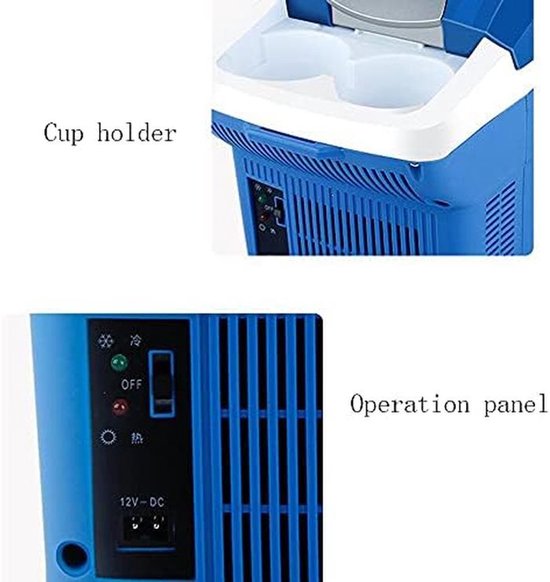 Thermo-elektrische koelbox - Verwarmende koelkast - Dranken koel houden - Dubbele bekerhouders - 8 liter - Zwart van Thermo期开奖 — afbeelding 4