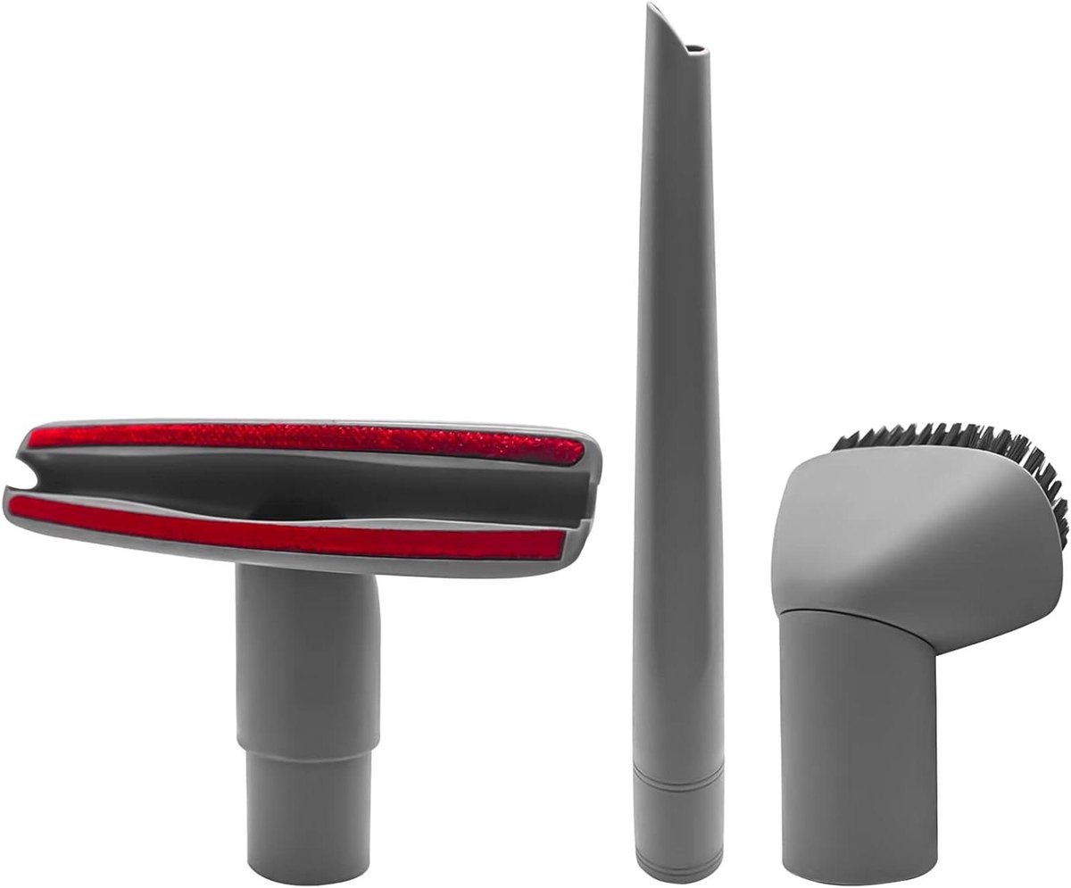 Stofzuiger Accessoires - Reinigingshulpjes - Huis Reinigen - Universele Pasvorm - 3 Delig - Grijs