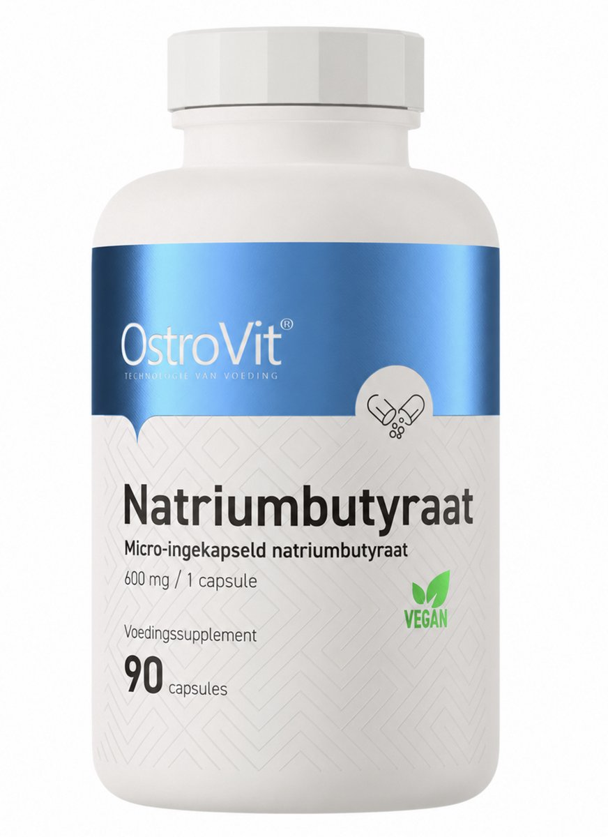 Wellth OstroVit Sodium Butyrate 600mg 90 Capsules – Natriumbutyraat – Darm & Microbioom Support – Vegan