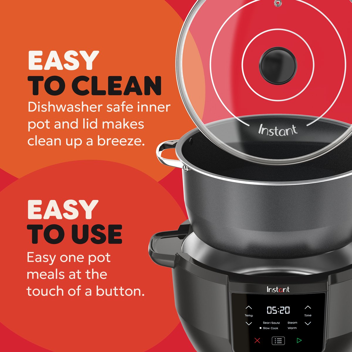 Instant Pot Superior 7,2L Slow Cooker - 4-in-1 Slowcooker - Sauteren - Stomen - Warmhouden - Tot 10 Porties - One-Pot Koken – foto 8