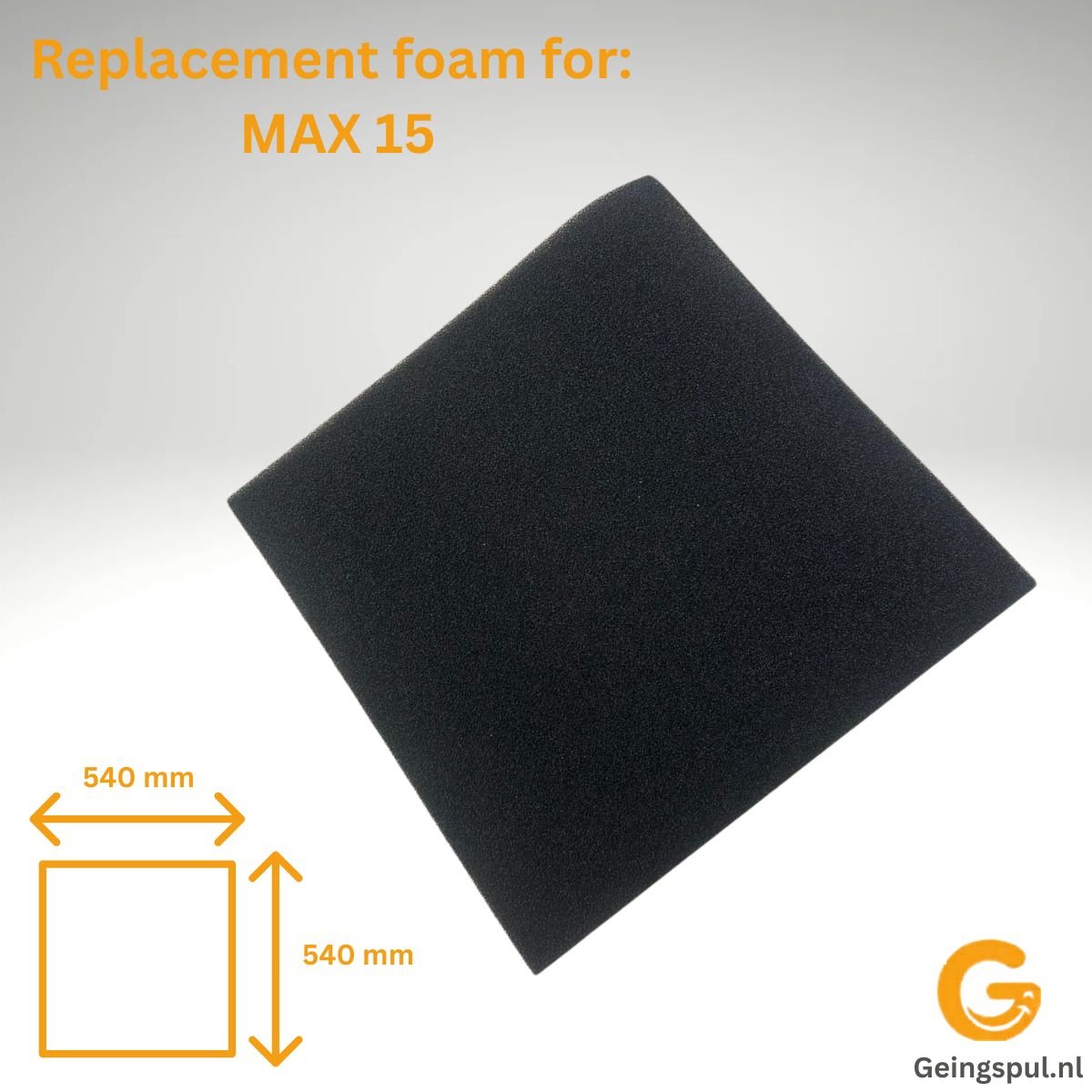 Vervangend speakerschuim – geschikt voor D&B MAX 15 – 540×540 mm – Niet origineel