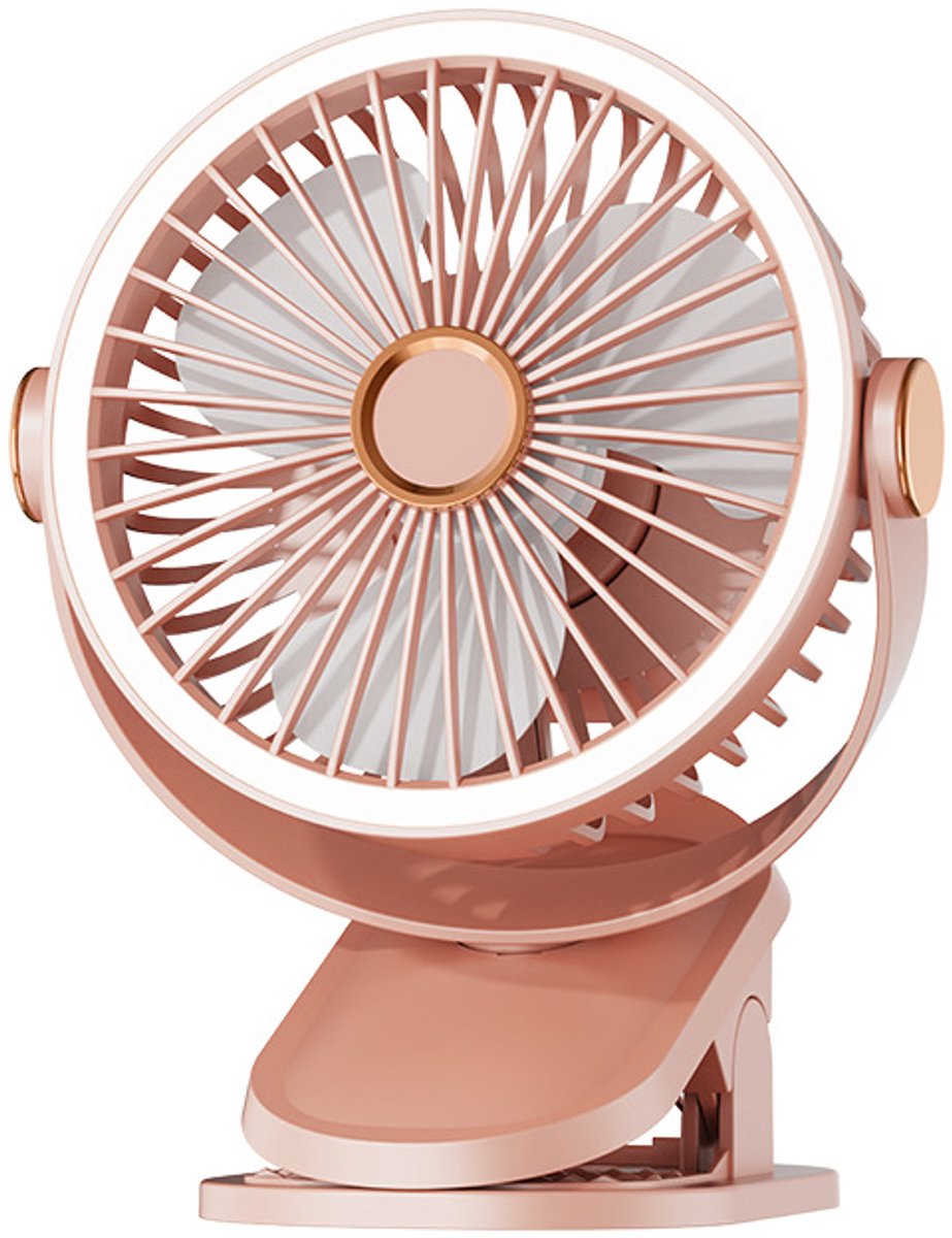 Ventilatoren - ventilator mitwasserkuhlung - Tafelventilator - Klemventilator met Lamp - Campingventilator - 13.5x11.5x17cm - Windsnelheid Verstelbaar - 5‑Snelheden Oplaadbare Ventilator 2400mAh voor Kamperen en Reizen